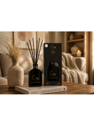 Amber Sandalwood namų kvapas su lazdelėmis 100ml