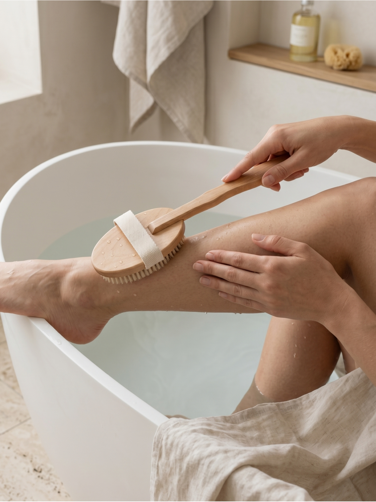 Bathroom Solutions kūno šepetys su ilgu kotu 3