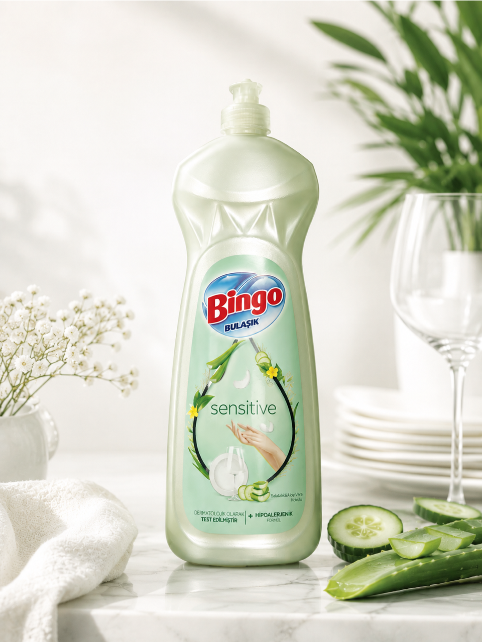 „Bingo Sensitive“ skystas indų ploviklis 650 ml „Bingo Sensitive“ skystas indų ploviklis 650 ml