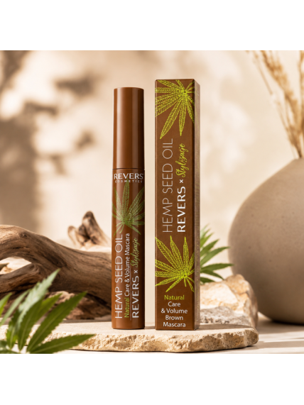 Blakstienų tušas REVERS HEMP SEED OIL rudas, 10 ml