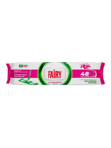FAIRY drėgnos servetėlės grindims, 50vnt, lelijų kvapo