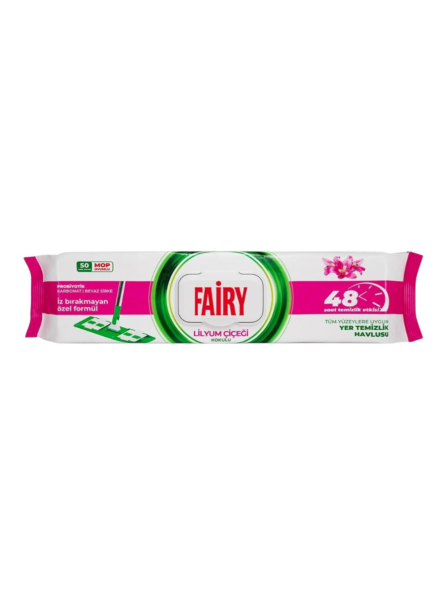 FAIRY drėgnos servetėlės grindims, 50vnt, lelijų kvapo FAIRY drėgnos servetėlės grindims, 50vnt, lelijų kvapo