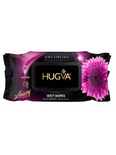 Drėgnos servetėlės HUGVA - DREAMLIKE 120 vnt