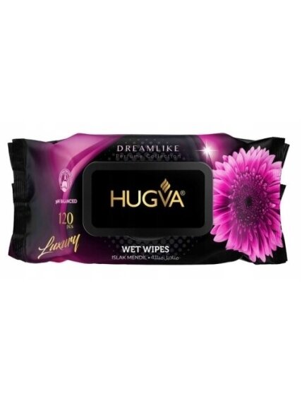 Drėgnos servetėlės HUGVA - DREAMLIKE 120 vnt Drėgnos servetėlės HUGVA - DREAMLIKE 120 vnt