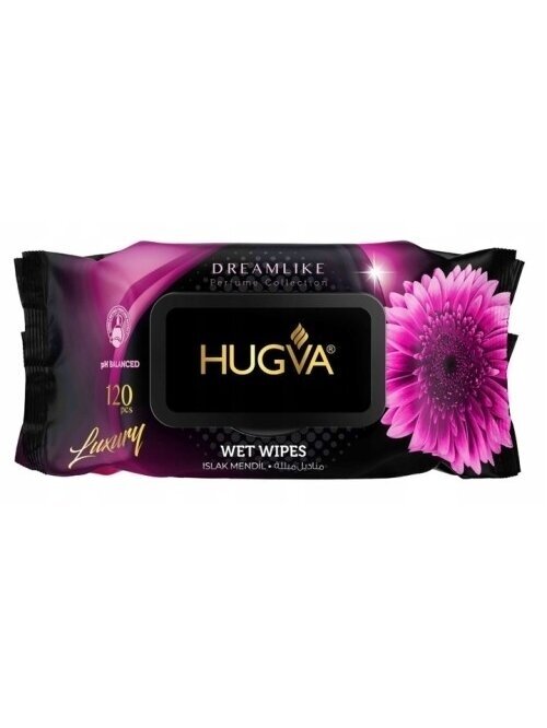 Drėgnos servetėlės HUGVA - DREAMLIKE 120 vnt