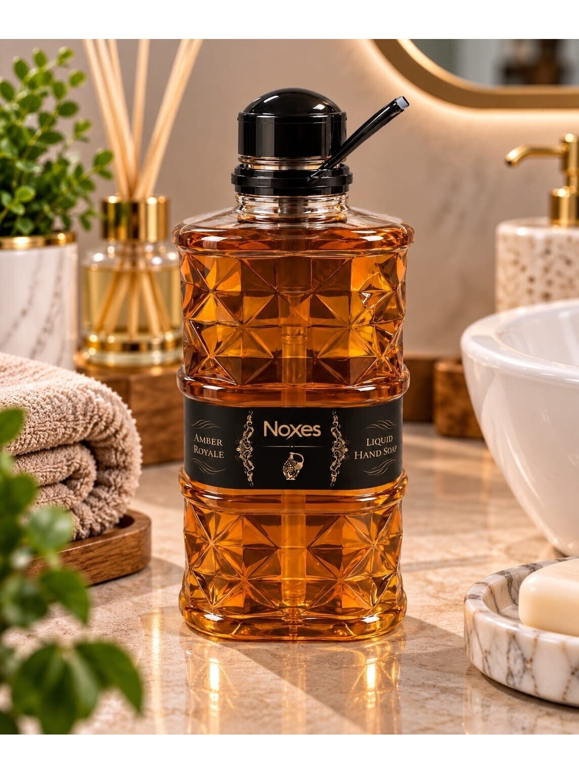 NOXES skystojo rankų muilo papildymas „ AMBER ROYAL“ 2000ml