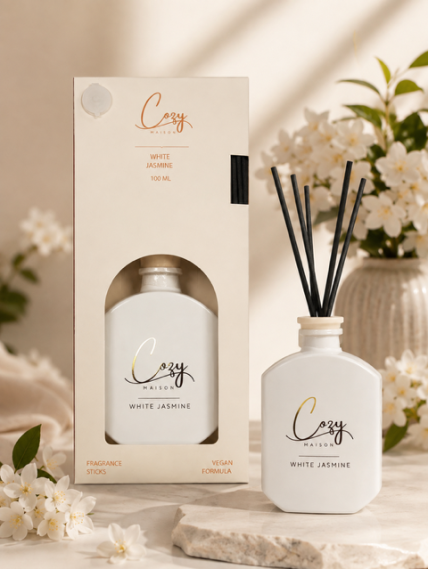 White Jasmine namų kvapas su lazdelėmis 100ml White Jasmine namų kvapas su lazdelėmis 100ml